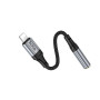 Перехідник Hoco LS36A Lightning to AUX 3.5mm 12cm, Grey