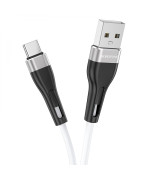 Data-кабель USB Borofone BX46 Rush silicone Type-C 3A 1m, White