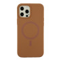 Чехол - накладка Silicone Case with Magsafe для iPhone 12 Pro Max new brown