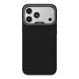 Чохол Kajsa Glamorous Collection Pyramid Pattern with MagSafe для iPhone 17 Pro Max black o-ring