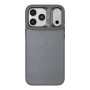 Чехол Kajsa Glamorous Collection Straw Mat Pattern with MagSafe для iPhone 17 Pro grey b-ring
