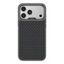 Чохол Kajsa Glamorous Collection Pyramid Pattern with MagSafe для iPhone 17 Pro grey o-ring