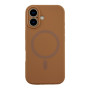 Чехол - накладка Silicone Case Full Camera with Magsafe для iPhone 16 new brown