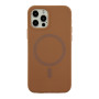 Чохол - накладка Silicone Case with Magsafe для iPhone 12 new brown
