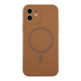 Чохол - накладка Silicone Case Full Camera with Magsafe для iPhone 12 new brown