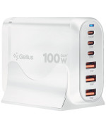 Сетевое зарядное устройство для Gelius Force GaN GP-HC063 3USB / 3Type-C 100W, White