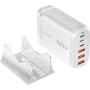 Мережевий зарядний пристрій Gelius Force GaN GP-HC063 3USB /  3Type-C 100W, White