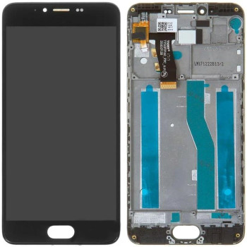 Дисплейный модуль / экран (дисплей + touch screen + frame) для Meizu M5 OEM, Black