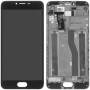 Дисплейный модуль / экран (дисплей + touch screen + frame) для Meizu M5 OEM, Black