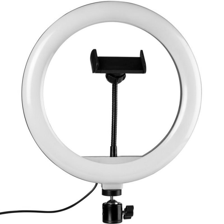 Кільцева лампа для фото CXB-160 16см з тримачем, Black