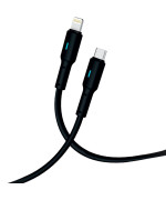 Кабель USB Gelius Lumin Lamp GP-UC100 Type-C to Lightning 2m (30W), Black