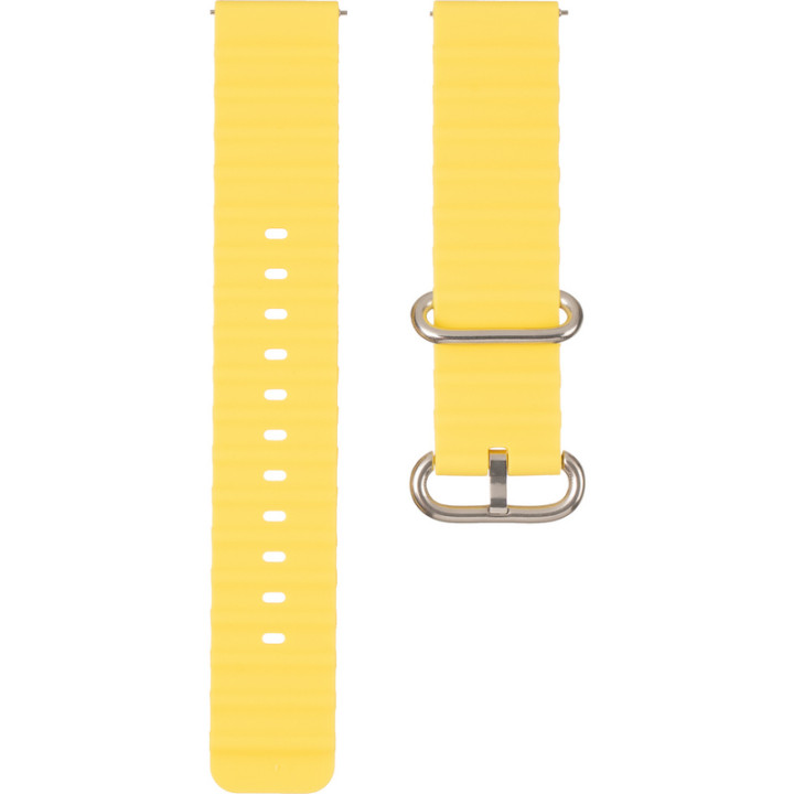 Ремешок для смарт-часов универсальный Flat marine style (20мм), Yellow