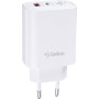 Сетевое зарядное устройство Gelius Stratus GP-HC068 45W Type-C / USB с кабелем Type-C to Type-C, White
