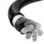USB кабель Baseus Tungsten Gold Type-C 66W CATWJ-C01 2m, Black