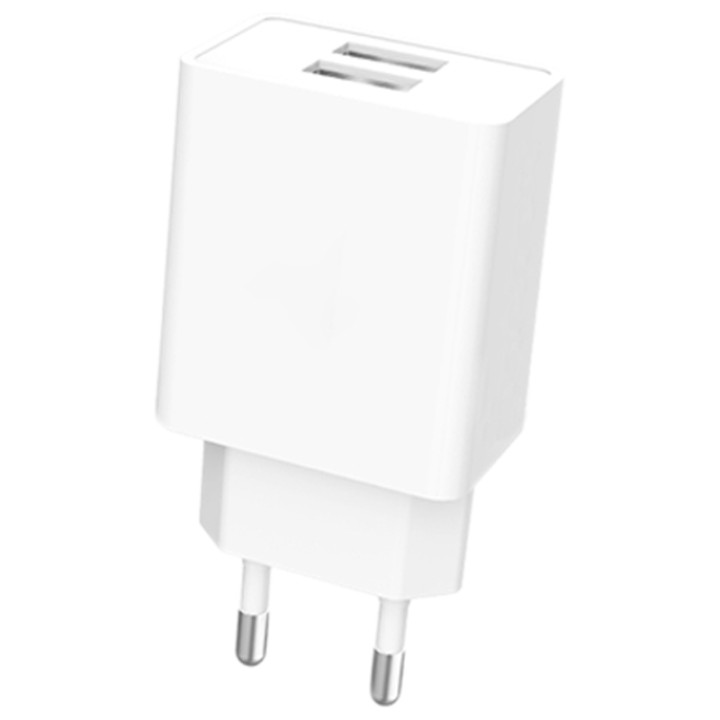 Сетевое зарядное устройство Denmen DC02 USB 2.1A без кабеля, White