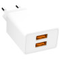 Мережевий зарядний пристрій Denmen DC02 USB 2.1A без кабелю, White