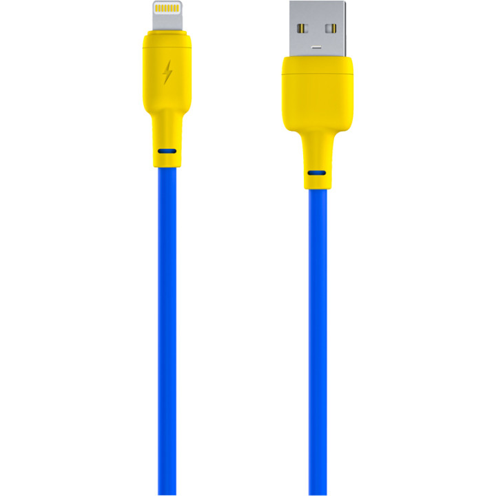 USB кабель Gelius Full Silicon GP-UCN001L Lightning, Yellow / Blue