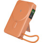 Зовнішній акумулятор Power Bank Gelius Fluxen GP-PBW120 із бездротовою зарядкою Qi2 15W 10000mAh, Orange