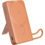 Зовнішній акумулятор Power Bank Gelius Fluxen GP-PBW120 із бездротовою зарядкою Qi2 15W 10000mAh, Orange