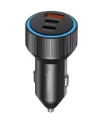 Автомобильное зарядное устройство для Gelius PowerRide GP-CC011 1USB / 2Type-C 60W, Black
