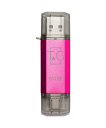 USB флешка T&G 009 Star USB / Type-C 64Gb, Magenta