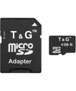 Карта памяти T&G microSDHC 4Gb Class 10 + Adapter SD