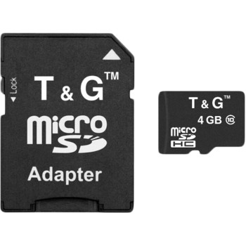 Карта памяти T&G microSDHC 4Gb Class 10 + Adapter SD