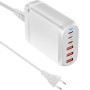 Мережевий зарядний пристрій Gelius Force GaN GP-HC063 3USB /  3Type-C 100W, White