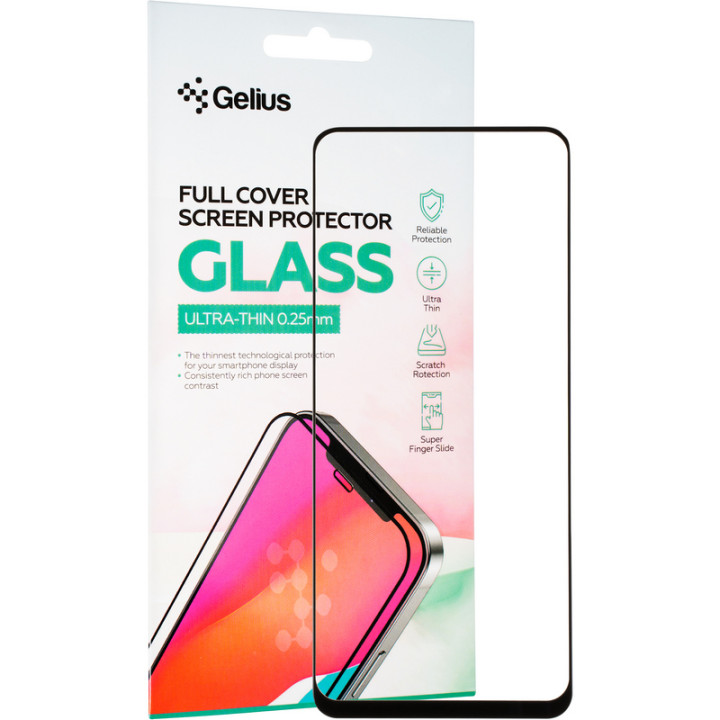 Защитное стекло Gelius Full Cover Ultra-Thin 0.25mm для Realme 8 / 7 Pro, Black