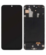 Дисплейний модуль/екран (дисплей + Touchscreen) з рамкою (OLED) для Samsung A30-2019 / A305, Black