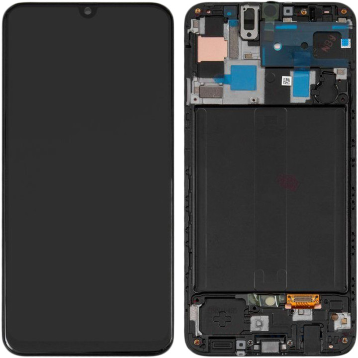 Дисплейный модуль / экран (дисплей + Touchscreen) c рамкой для Samsung A50 2019 (A505), Black