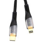 Data - кабель XO NB-Q223A Type-C to Lightning 27W, Black