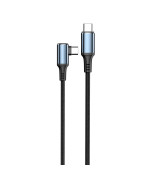 Data Кабель Gelius Corner GP-UCN011 100W Type-C to Type-C 1,2m, Black