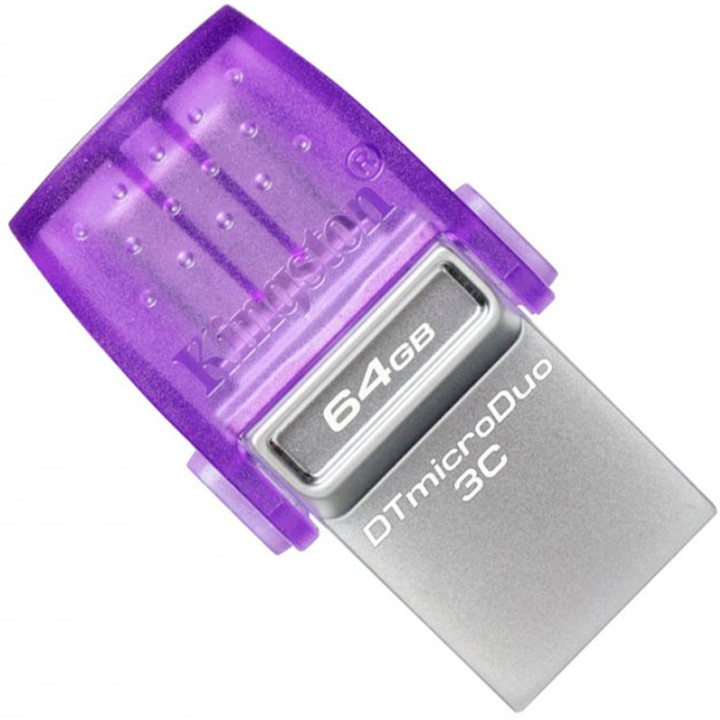 USB Flash флешка Kingston DTMicroDuo 3C 64Gb USB 3.2 Type-A / Type-C (200Mb/s)