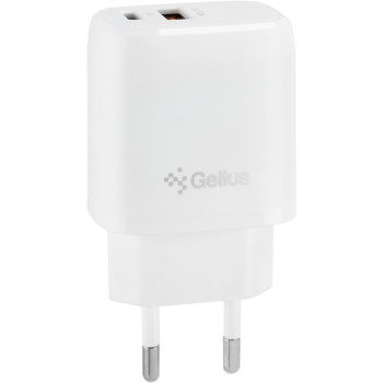 Мережевий зарядний пристрій Gelius Pro GP-HC014 USB, PD 3A 20W QC3.0, White