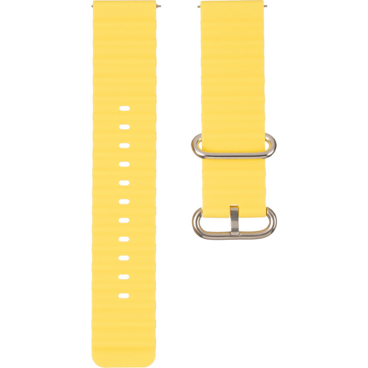 Ремешок для смарт-часов универсальный Flat marine style (22мм), Yellow