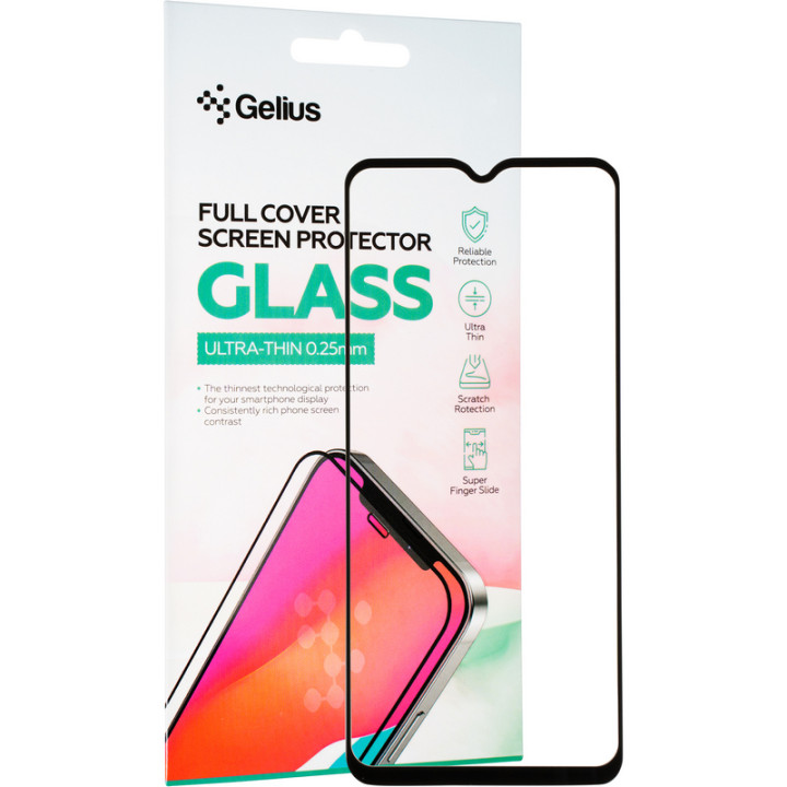 Защитное стекло Gelius Full Cover Ultra-Thin 0.25mm для Samsung A13 (A135), Black