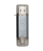 USB флешка T&G Star 009 32Gb USB 3.0 /Type-C, Silver