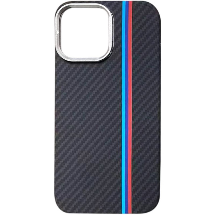 Чехол Carbon Case Camera Stand MagSafe для iPhone 16 Pro, Charcoal Classic Stripes