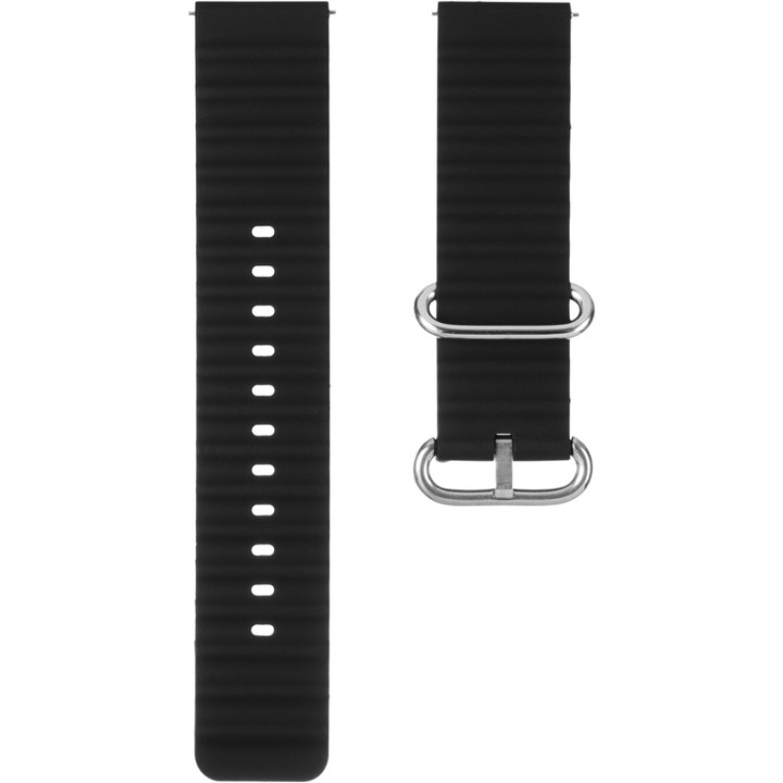 Силіконовий ремінець для смарт-годинника Flat marine style 22mm, Black