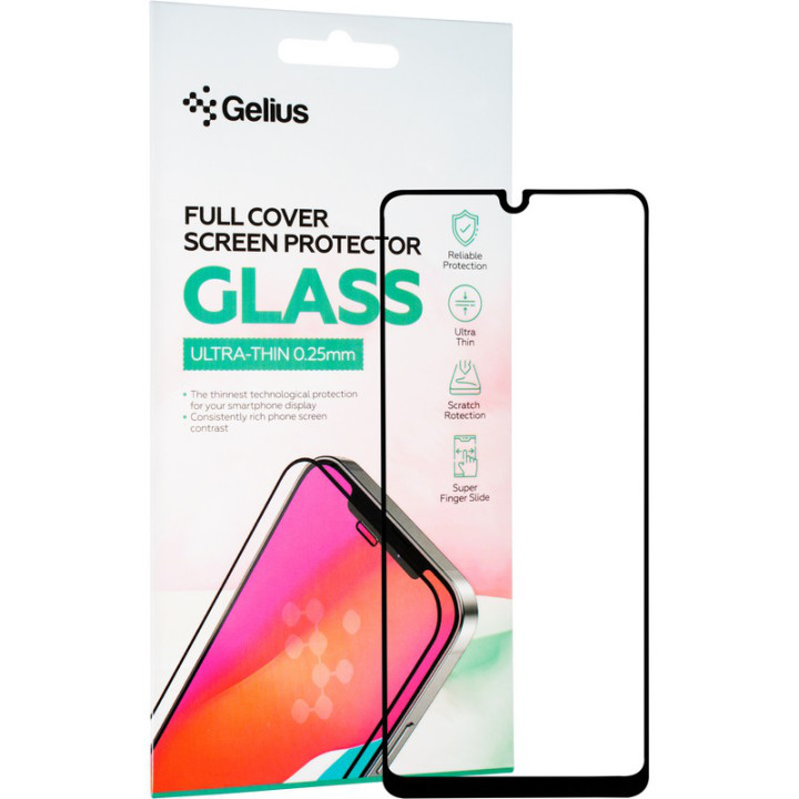 Защитное стекло Gelius Full Cover Ultra-Thin 0.25mm для Samsung A22 (A225)/M32 (M325), Black