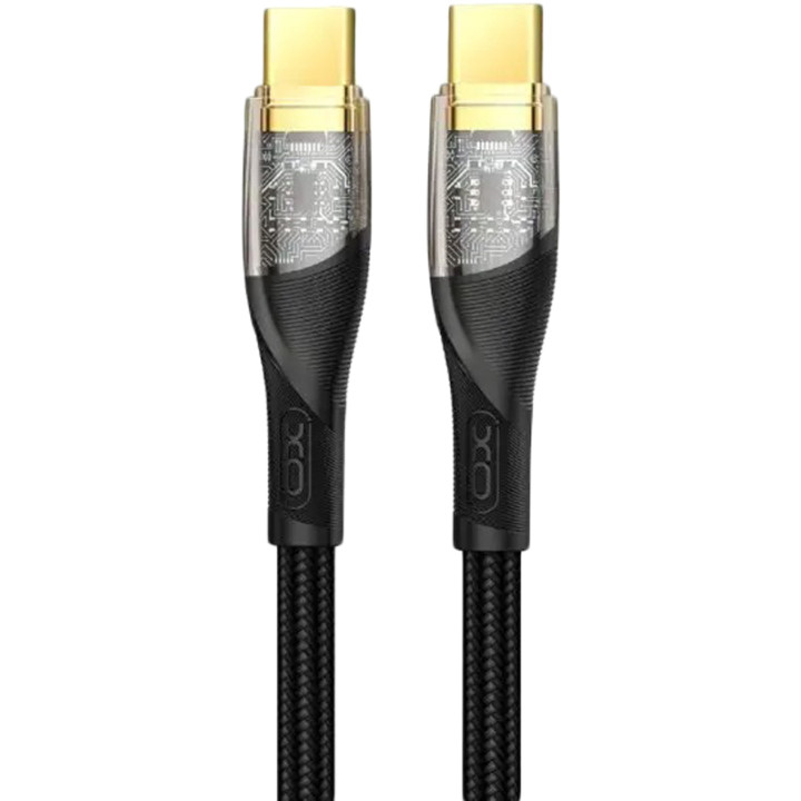 USB кабель XO NB-Q223B Type-C to Type-C (60W), Black
