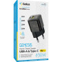 Сетевое зарядное устройство Gelius Genesis GP-HC055 USB / Type-C 30W 3A (Incredible series), Transparent Black