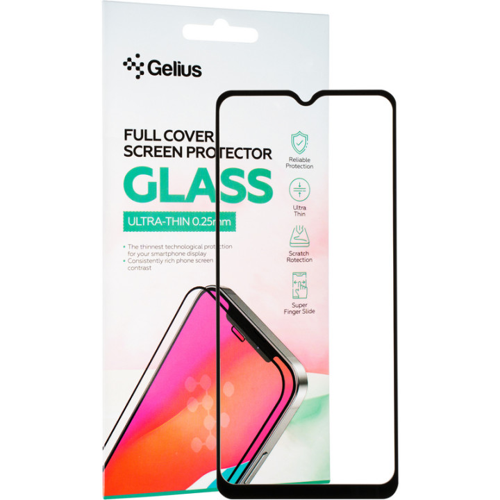 Захисне скло Gelius Full Cover Ultra-Thin 0.25mm для Samsung Galaxy A02 (A022), Black