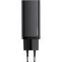 Мережевий зарядний пристрій Baseus GaN Lite CCGAN2L-B01 USB QC3.0 Type-C 65W 5A, Black