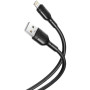 Data - кабель XO NB212 USB - Lightning 2.1A 1m, Black