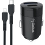 Автомобильное зарядное устройство Gelius Pro Inch Twix GP-CC010L USB QC3.0 Type-C PD 30W cable Type-C-Lightining , Black