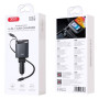Автомобільний зарядний пристрій XO CC71 4 в 1 USB / Type-C with cable Lightning / Type-C 108W, Metal