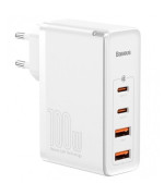 Сетевое зарядное устройство Baseus GaN2 Quick Charger 100W 2 USB + 2 Type-C (CCGAN2P-L02), White