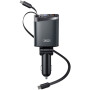 Автомобільний зарядний пристрій XO CC71 4 в 1 USB / Type-C with cable Lightning / Type-C 108W, Metal